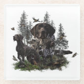 Deutsch Kurzhaarige Vorstehhunde (GSP)    Glasuntersetzer (Vorderseite)