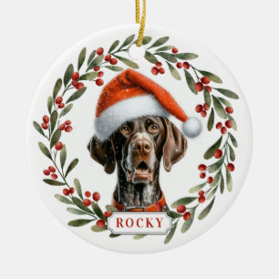 Deutsch Kurzhaariger Pointer Keramik-Kreis-Ornamen Keramik Ornament