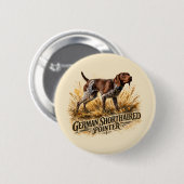 Deutsch Kurzhaariger Vorstehhund Button (Vorne & Hinten)