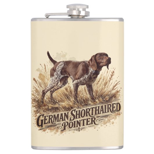 Deutsch Kurzhaariger Vorstehhund Flachmann (Vorderseite)