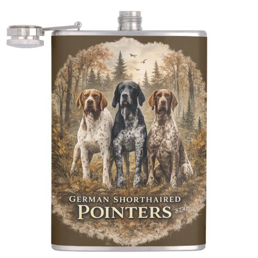 Deutsch Kurzhaariger Vorstehhund Flachmann (Geöffnet)