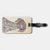 Deutsch Kurzhaarmalerei - Hundekunst Gepäckanhänger (Rückseite horizontal)