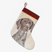 Deutsch Kurzhaarmalerei - Hundekunst Kleiner Weihnachtsstrumpf (Vorderansicht (hängend))