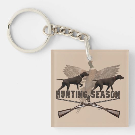 Deutsch Kurzhaarpointer, kurzhaar, Tapestry Post Schlüsselanhänger (Vorderseite)