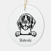 Deutsch Kurzhund Personalisiertes Haustier oder Keramik Ornament (Links)