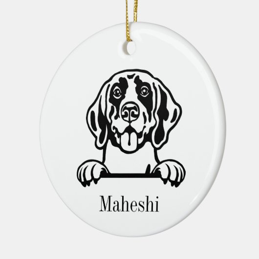 Deutsch Kurzhund Personalisiertes Haustier oder Keramik Ornament (Links)