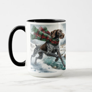 Deutsch Kurzpointer "Over River Coffee Tasse" Tasse