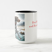 Deutsch Kurzpointer "Over River Coffee Tasse" Tasse (Zentrum)