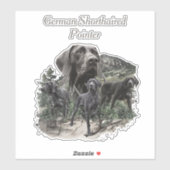 Deutsch Kurzporafreunde Aufkleber (Blatt)