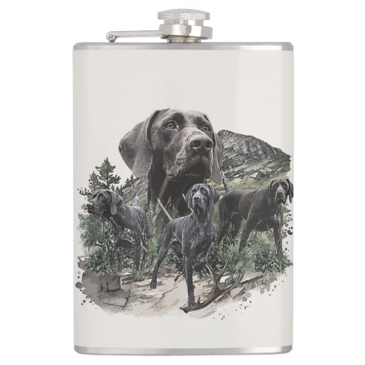 Deutsch Kurzporafreunde Flachmann (Vorderseite)