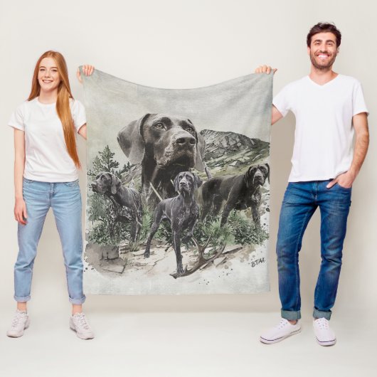 Deutsch Kurzporafreunde Fleecedecke (Beispiel)