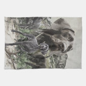 Deutsch Kurzporafreunde Geschirrtuch (Horizontal)