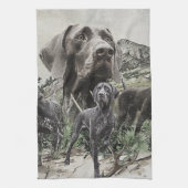 Deutsch Kurzporafreunde Geschirrtuch (Vertikal)