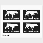 Deutsch Kurzportrait "Get to the Point" Rechteckiger Aufkleber (Blatt)