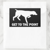 Deutsch Kurzportrait "Get to the Point" Rechteckiger Aufkleber (Tasche)