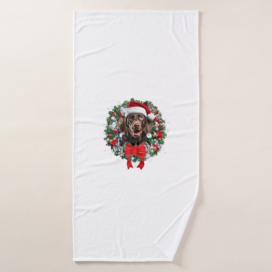 Deutsch Kurzporträt Weihnachtskraut Decora Badehandtuch (Badehandtuch)
