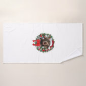 Deutsch Kurzporträt Weihnachtskraut Decora Badehandtuch (Badehandtuch)
