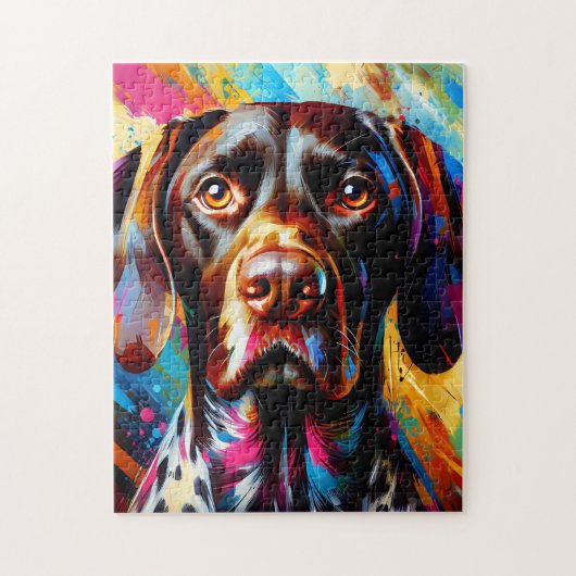 Deutsch Kurzzeiger Akrylprint Puzzle (Vertikal)
