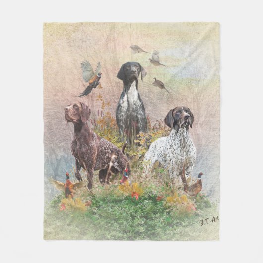 Deutsch Kurzzeiger (APS), ein Jagdphäe Fleecedecke (Vorderseite)