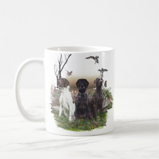 Deutsch Kurzzeiger (APS), ein Jagdphäe Kaffeetasse (Links)