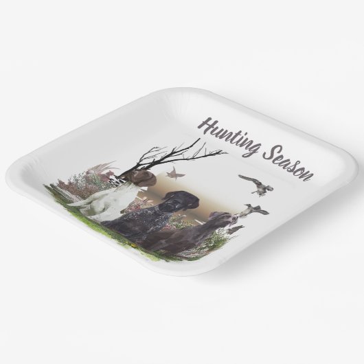 Deutsch Kurzzeiger (APS), ein Jagdphäe Pappteller (Gewinkelt)