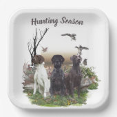 Deutsch Kurzzeiger (APS), ein Jagdphäe Pappteller (Vorderseite)