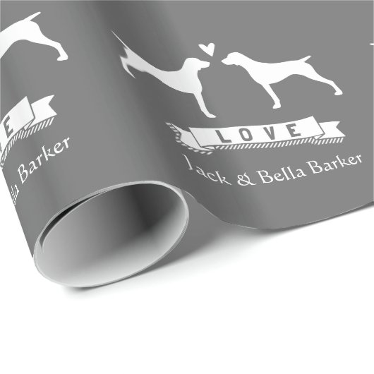 Deutsch Kurzzeiger mit Text Geschenkpapier (Rolleneckpunkt)