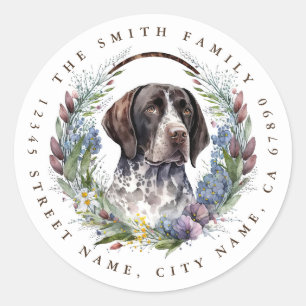 Deutsch Kurzzeiger-Rundkleber Runder Aufkleber