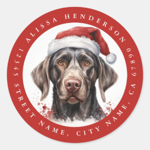 Deutsch Kurzzeiger-Rundkleber Runder Aufkleber