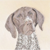 Deutsch Kurzzeitermalerei - Hundekunst Aufkleber (Vorderseite)