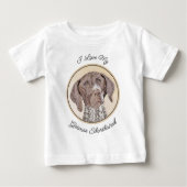 Deutsch Kurzzeitermalerei - Hundekunst Baby T-shirt (Vorderseite)