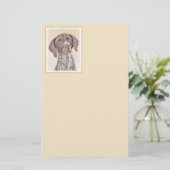 Deutsch Kurzzeitermalerei - Hundekunst Briefpapier (Stehend Vorderseite)