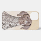 Deutsch Kurzzeitermalerei - Hundekunst iPhone Hülle (Rückseite (Horizontal))