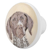 Deutsch Kurzzeitermalerei - Hundekunst Keramikknauf (Rechts)
