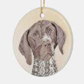 Deutsch Kurzzeitermalerei - Hundekunst Keramikornament (Links)