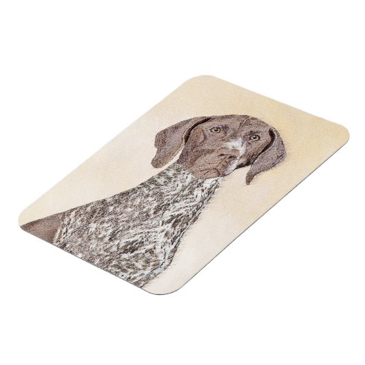 Deutsch Kurzzeitermalerei - Hundekunst Magnet (Linke Seite)