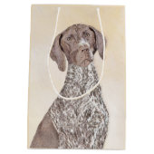 Deutsch Kurzzeitermalerei - Hundekunst Mittlere Geschenktüte (Rückseite)