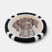 Deutsch Kurzzeitermalerei - Hundekunst Pokerchips (Einzeln)