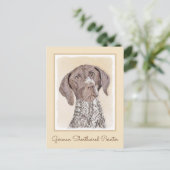 Deutsch Kurzzeitermalerei - Hundekunst Postkarte (Stehend Vorderseite)