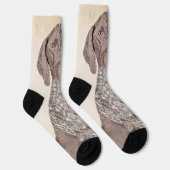 Deutsch Kurzzeitermalerei - Hundekunst Socken (Rechts)