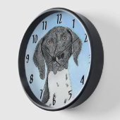 Deutsch Kurzzeitermalerei - Hundekunst Uhr (Winkel)