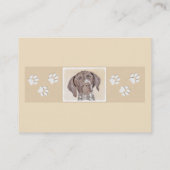 Deutsch Kurzzeitermalerei - Hundekunst Visitenkarte (Rückseite)