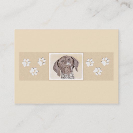 Deutsch Kurzzeitermalerei - Hundekunst Visitenkarte (Rückseite)