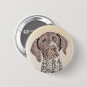 Deutsch Kurzzeitermalerei - Originalkunst Button (Vorne & Hinten)