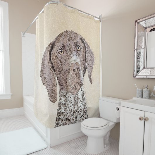 Deutsch Kurzzeitermalerei - Originalkunst Duschvorhang (Beispiel)