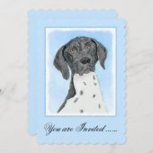 Deutsch Kurzzeitermalerei - Originalkunst Einladung (Vorne/Hinten)