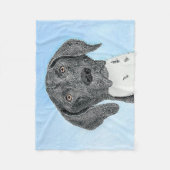 Deutsch Kurzzeitermalerei - Originalkunst Fleecedecke (Vorderseite)