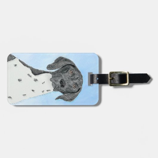 Deutsch Kurzzeitermalerei - Originalkunst Gepäckanhänger (Vorderseite horizontal)