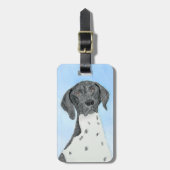 Deutsch Kurzzeitermalerei - Originalkunst Gepäckanhänger (Vorderseite vertikal)