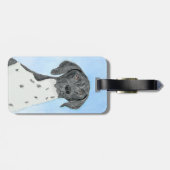 Deutsch Kurzzeitermalerei - Originalkunst Gepäckanhänger (Rückseite horizontal)